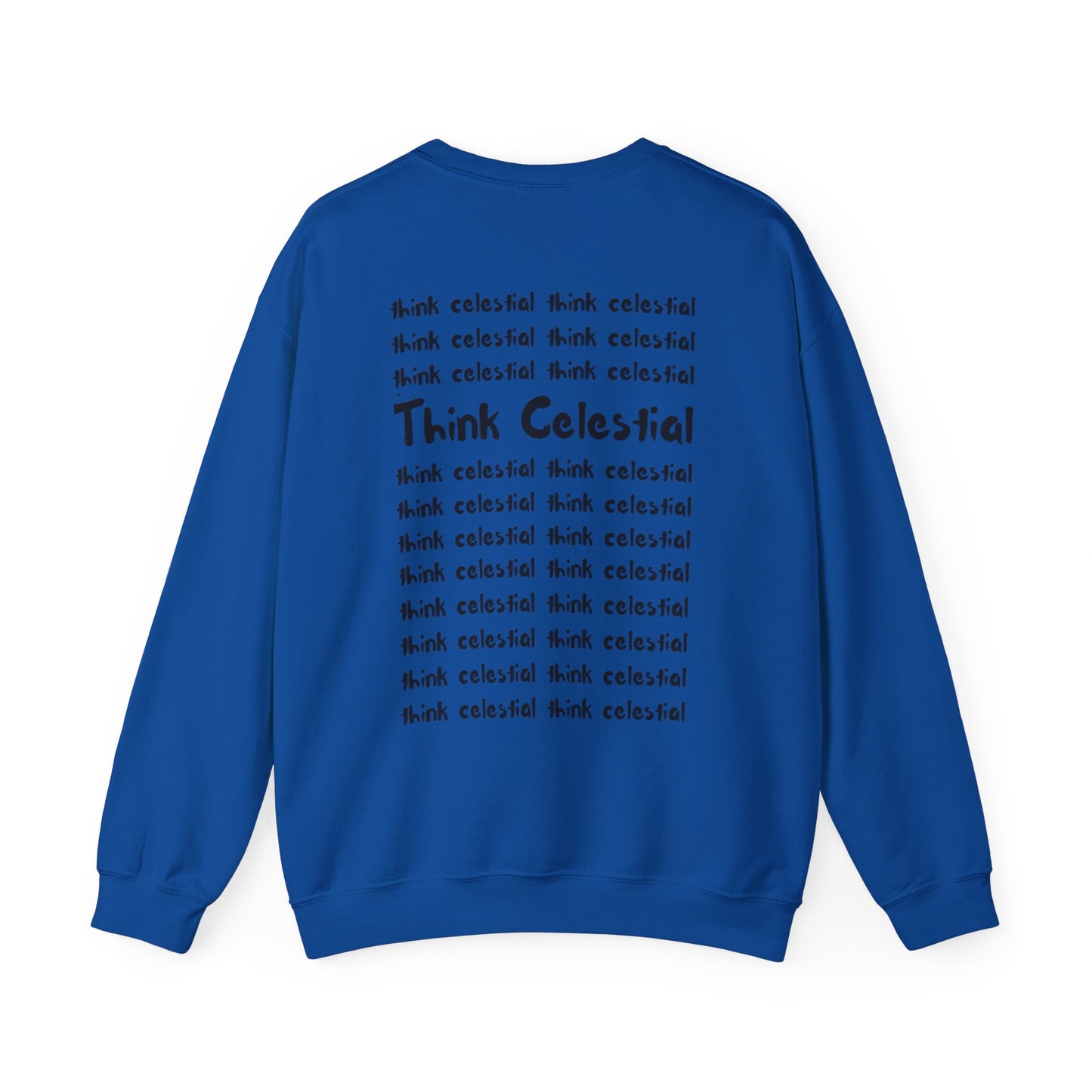 Unisex Heavy Blend™ Think Celestial Sunny Letters Crewneck Sweatshirt