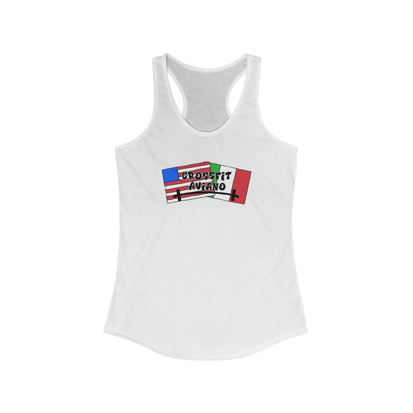 Women's Ideal CrossFit Aviano Flags Racerback Tank