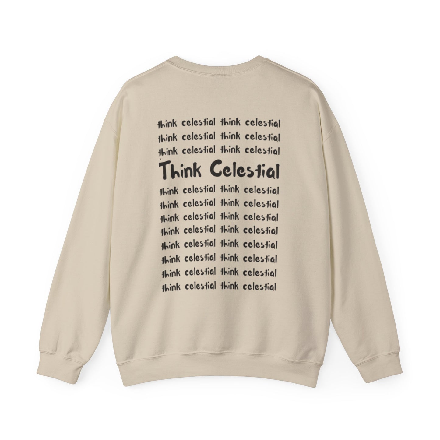 Unisex Heavy Blend™ Think Celestial Sunny Letters Crewneck Sweatshirt