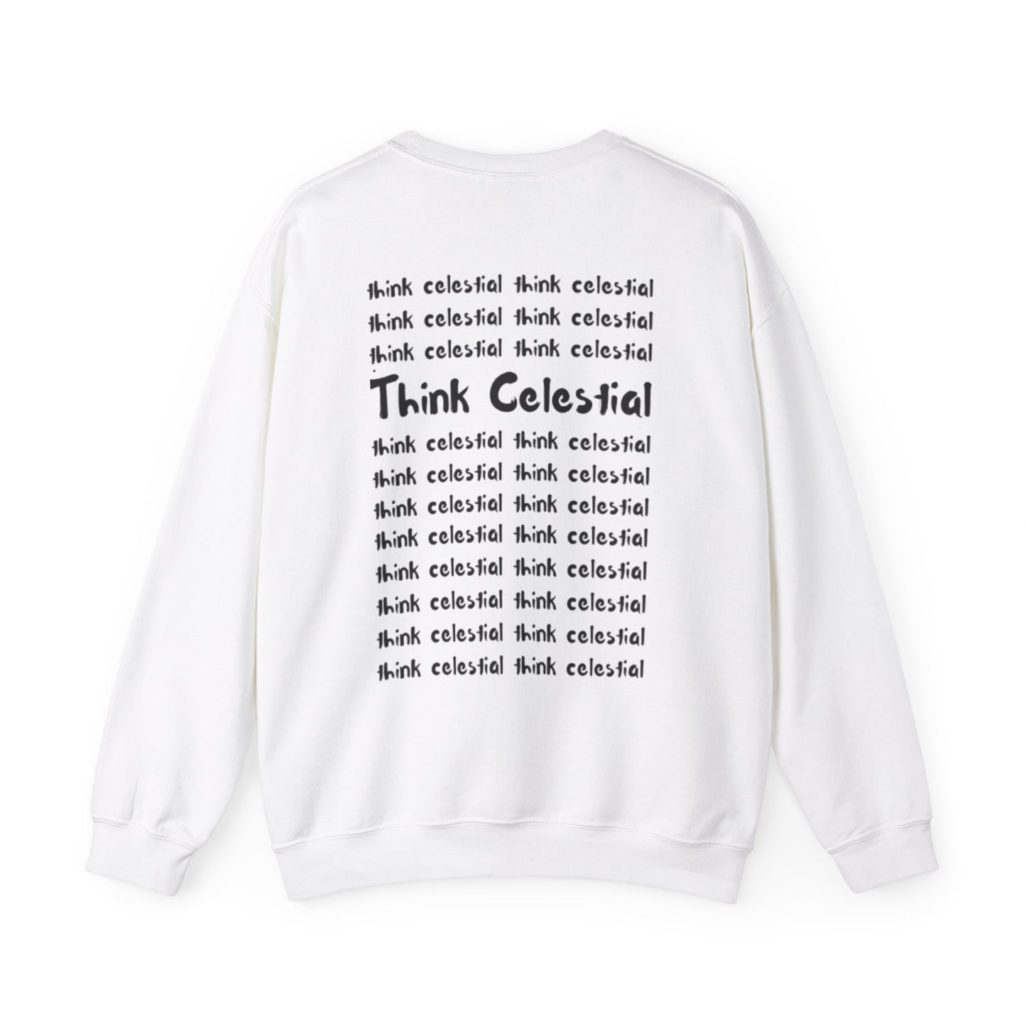 Unisex Heavy Blend™ Think Celestial Sunny Letters Crewneck Sweatshirt