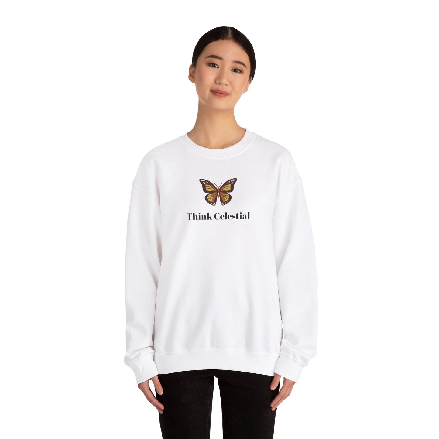 Unisex Heavy Blend™ Think Celestial Butterfly Crewneck Sweatshirt