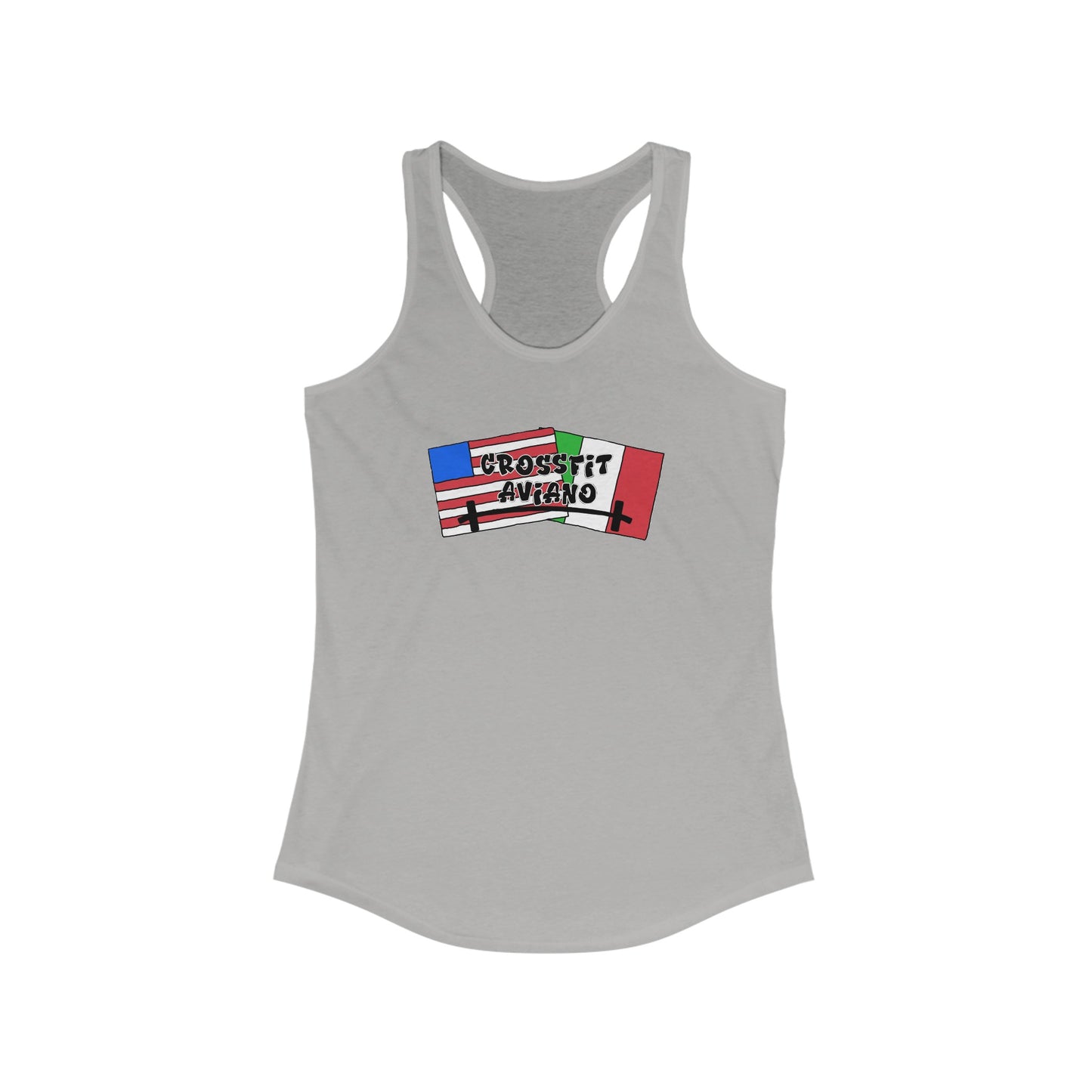 Women's Ideal CrossFit Aviano Flags Racerback Tank